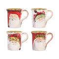 Vietri Old St. Nick Assorted Mugs - Set of 4 Dinnerware Vietri