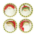 Vietri Old St. Nick Assorted Round Salad Plates - Set of 4 Dinnerware Vietri
