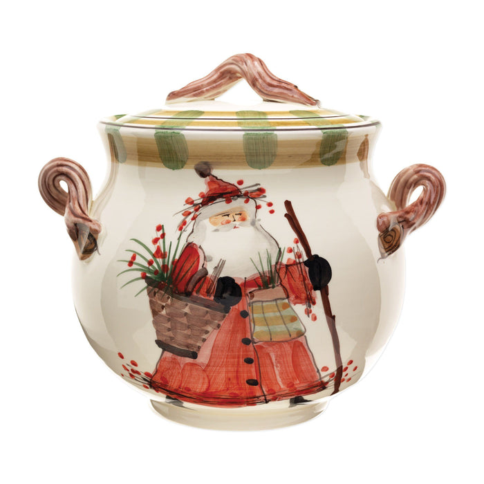 Vietri Old St. Nick Biscotti Jar Dinnerware Vietri