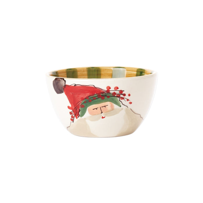 Vietri Old St. Nick Cereal Bowl - Green Hat Dinnerware Vietri