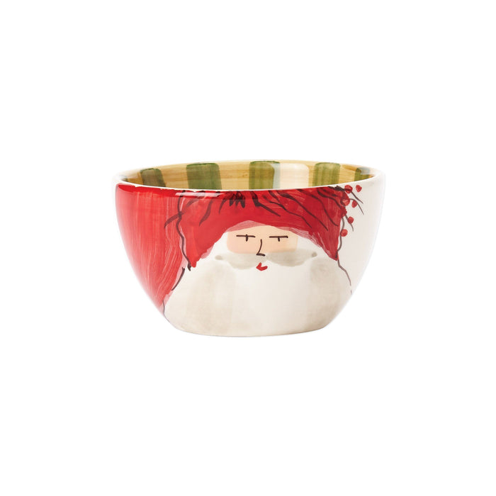 Vietri Old St. Nick Cereal Bowl - Red Hat Dinnerware Vietri