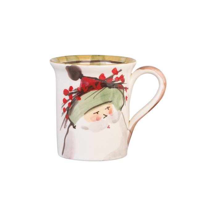 Vietri Old St. Nick Mug - Green Hat Dinnerware Vietri
