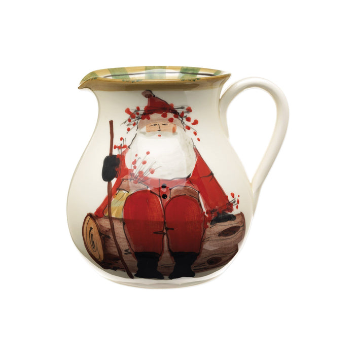 Vietri Old St. Nick Round Body Pitcher Dinnerware Vietri