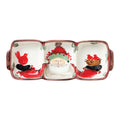 Vietri Old St. Nick Three-Part Server Dinnerware Vietri