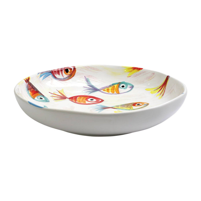 Vietri Pesci Colorati Shallow Bowl Dinnerware Vietri