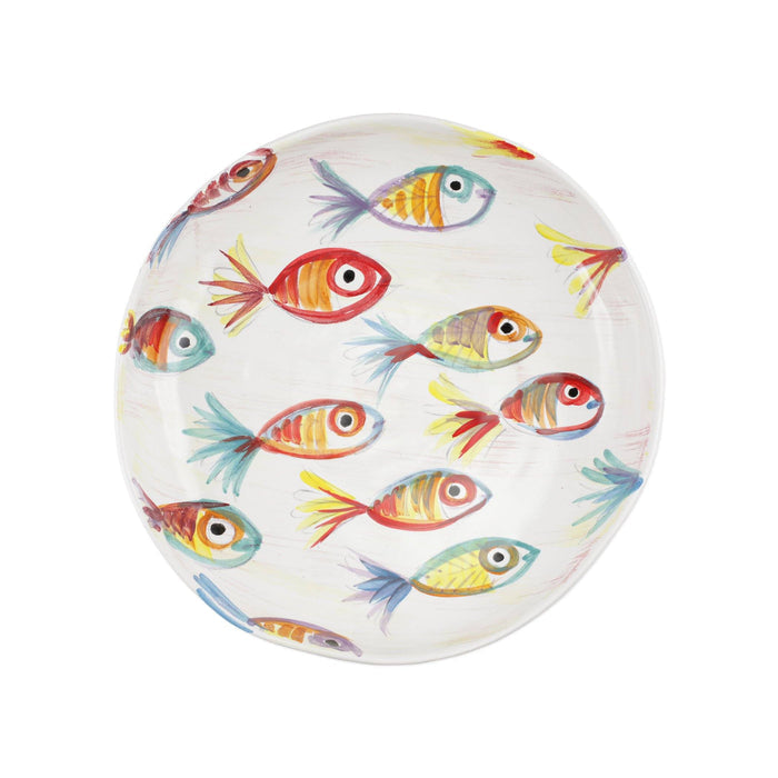 Vietri Pesci Colorati Shallow Bowl Dinnerware Vietri