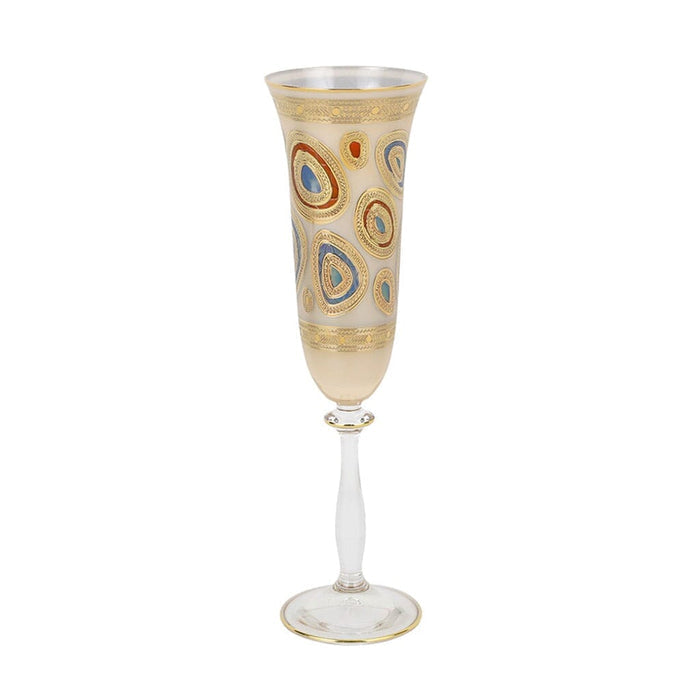 Vietri Regalia Champagne Glass Drinkware Vietri Cream