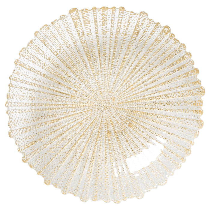 Vietri Rufolo Glass Gold Large Serving Bowl Dinnerware Vietri