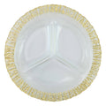 Vietri Rufolo Glass Gold Three-Part Server Dinnerware Vietri