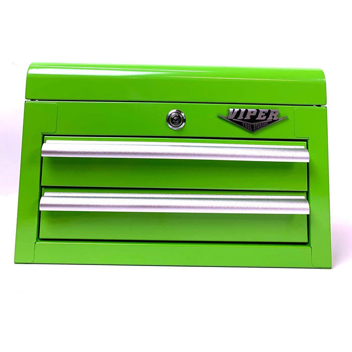 Viper Tool Storage LB218MC Viper Tool Storage 18" 2-Drawer Green Mini Chest, Lime Green