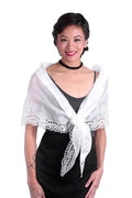 BARONG WAREHOUSE - WA14 Cutwork Alampay White - Filipiniana
