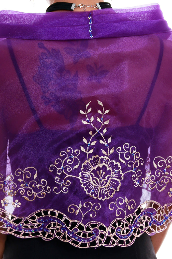 BARONG WAREHOUSE - WA20 Cutwork Alampay Purple - Filipiniana