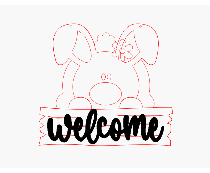 Welcome Bunny Banner