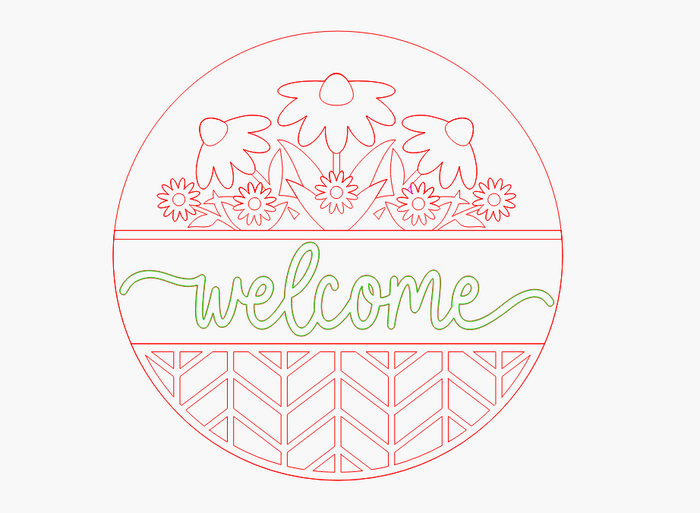 Welcome Geometric Floral