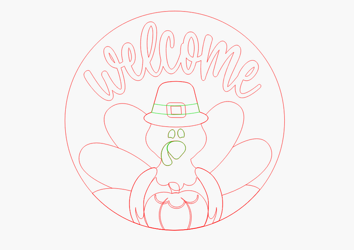 Welcome Turkey Pumpkin