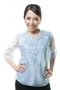 BARONG WAREHOUSE - WK04 - Classic Kimona Light Blue - Filipiniana