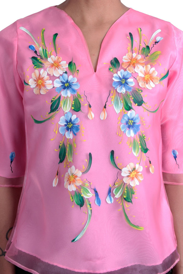 BARONG WAREHOUSE - WK10 - Painting Kimona Pink - Filipiniana