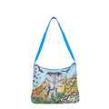 Women’s animal print hand-painted genuine leather crossbody bag for everyday use and travel