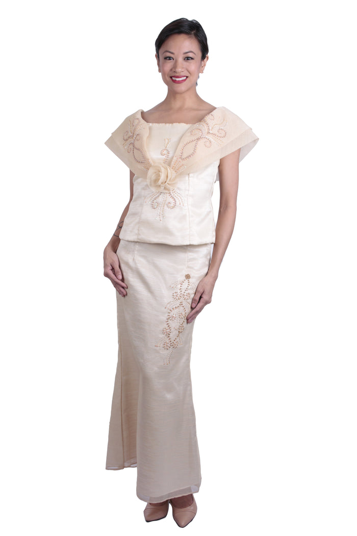 BARONG WAREHOUSE - WS05 - Baro't Saya Long Gown - Filipiniana