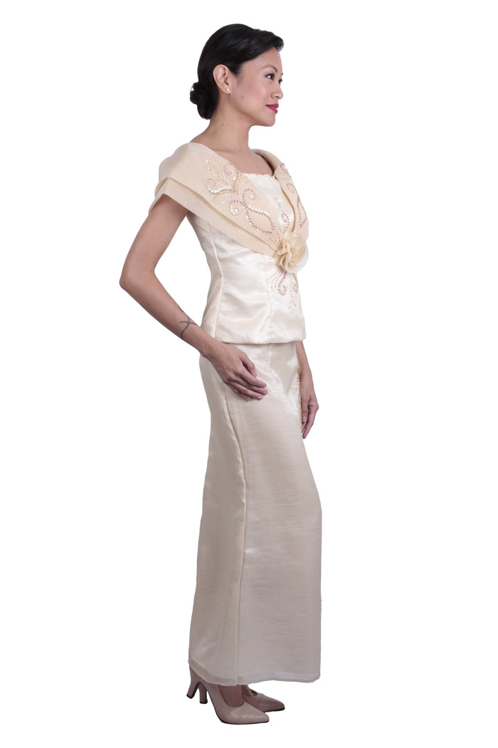 BARONG WAREHOUSE - WS05 - Baro't Saya Long Gown - Filipiniana