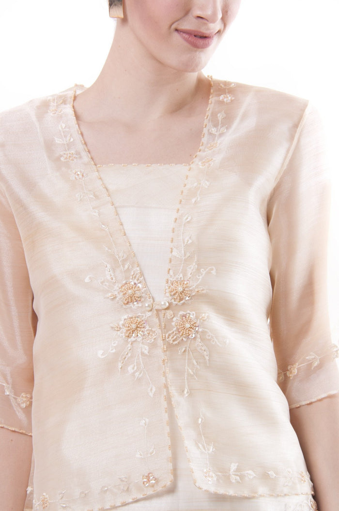 BARONG WAREHOUSE - WS09 Filipiniana Two-Layer Dress with Blazer