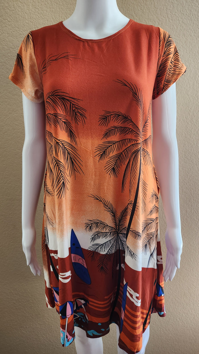 BARONG WAREHOUSE - WT50 - Duster Filipina House Summer Comfortable Dress - Short-Sleeve