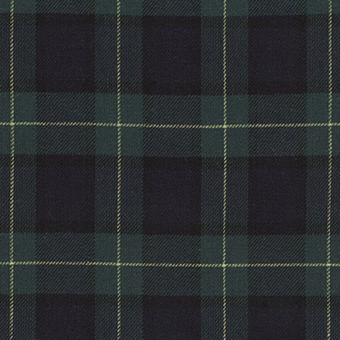Yarn Dyed Sevenberry Classic Plaids - Hunter Green & Navy - Woven Twill Fabric