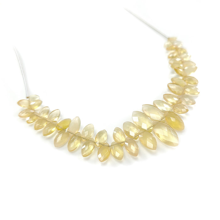 Yellow Opal Faceted Marquise