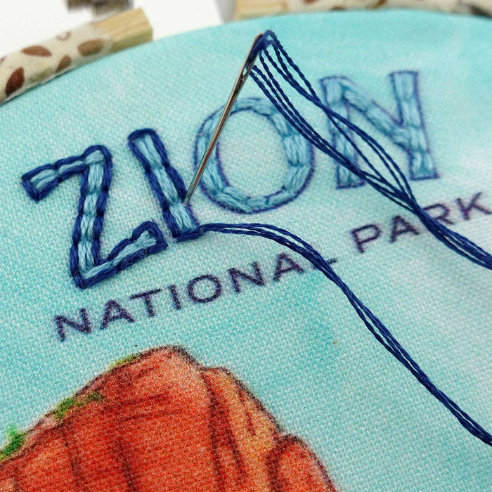 Zion National Park Hand Embroidery Craft Kit